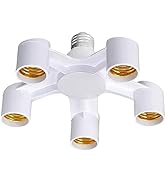 5 in 1 Light Bulb Socket Splitter,Fixed Multi Bulb Socker Adapter,Light Socket Splitter Converter...