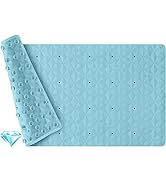 WRISIN Non Slip Bathtub Mat for Bath Tub Shower - Natural Rubber Mat with 241 Suction Cups - Soft...