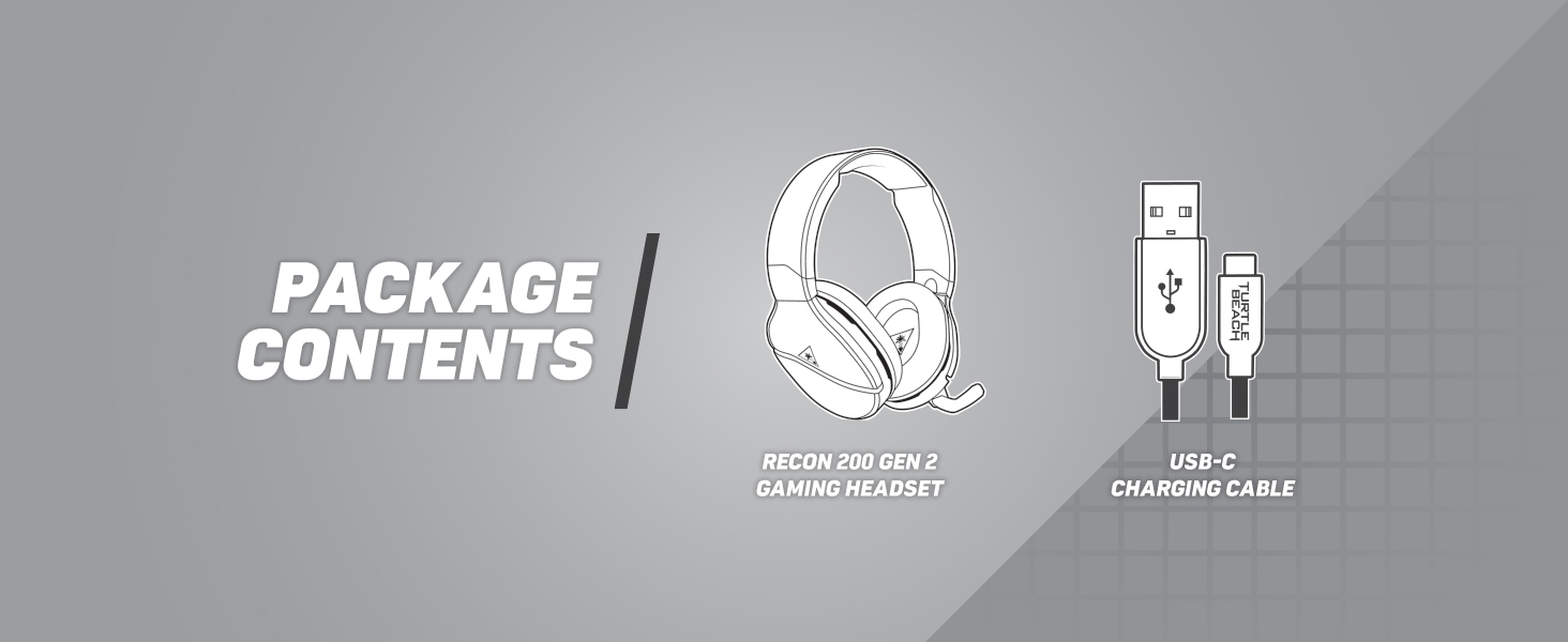 Recon 200 Gen 2 Gaming Headset Package Contents