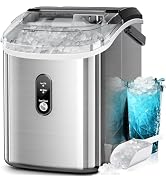 Kismile Nugget Ice Makers Countertop,35Lbs/24H,Portable Sonic Ice Machine with Self-Cleaning,One-...