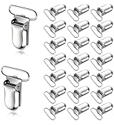 Demearly 25 PCS 1" Suspender Clips Metal Pacifier Clip Holder for Pacifiers DIY Baby Girl Toy Bib...