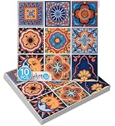 Art3d Talavera Hand-Painted Waterproof Peel and Stick Backsplash Tile for Kitchen & Living Room, ...