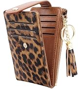 Simikol Slim Card Holder Wallet for Women RFID Blocking Leopard Wallet | PU Leather, Multi Credit...