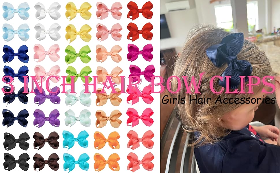 3in hair bows for toddlers