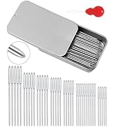FIVEIZERO 80/40 PCS Large-Eye Blunt Needles,8 Sizes Stainless Steel Yarn Knitting Needles,Sewing ...