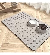 PADOOR Pet Feeding Mat-Absorbent Dog Food Mat-No Stains Dog Mat for Food and Water-Quick Dry Dog ...