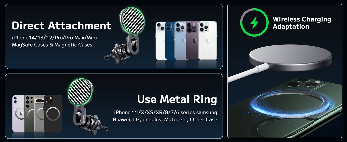 Car Phone Charger Mount Holder Stand Fast Charging