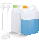 ASEVAT 2 Pcs 1 Gallon Jugs with Caps Empty Plastic Gallon Containers with Lids Oil Container Auto...