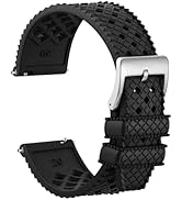 WOCCI Hollow Watch Bands, FKM Rubber (Not Silicone), Replacement Strap, Quick Release, Stainless ...