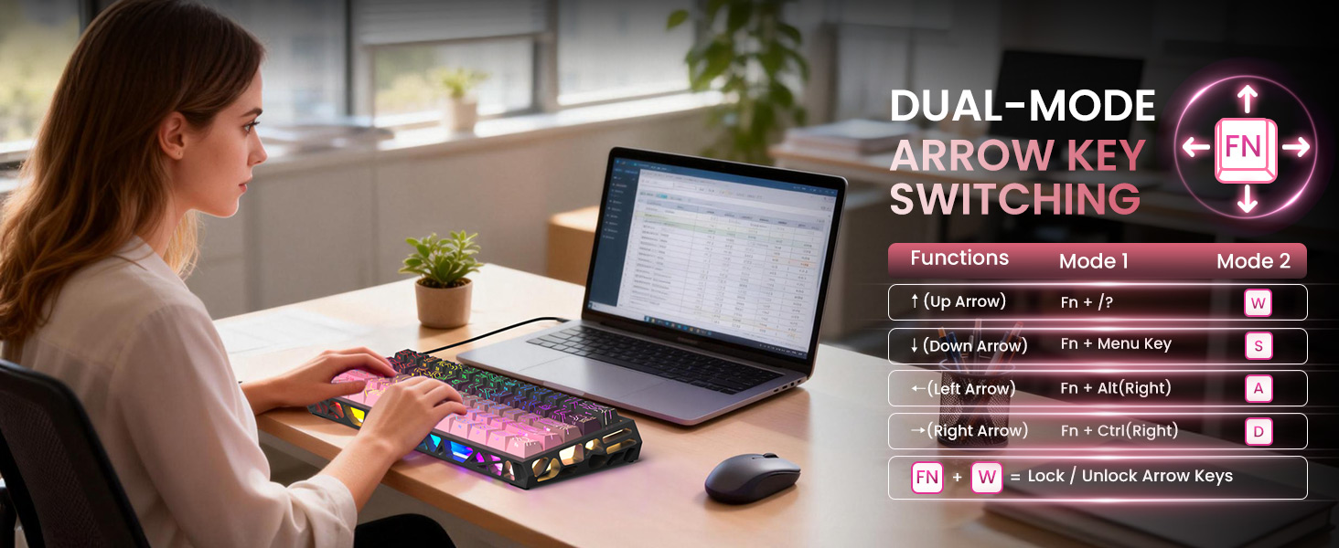 mechanical gaming keyboard wireless backlit keyboard hot swappable highground teclado gamer