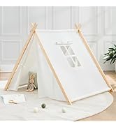 Comfy Cubs Kids Play Tent - Breathable Cotton Teepee for Imaginative Activity - Indoor Canvas Pla...