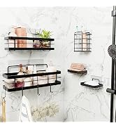 KESOL Shower Caddy Shelf, Adhesive Shower Shelf for Inside Shower with 2 Caddies, 2 Soap Holders ...