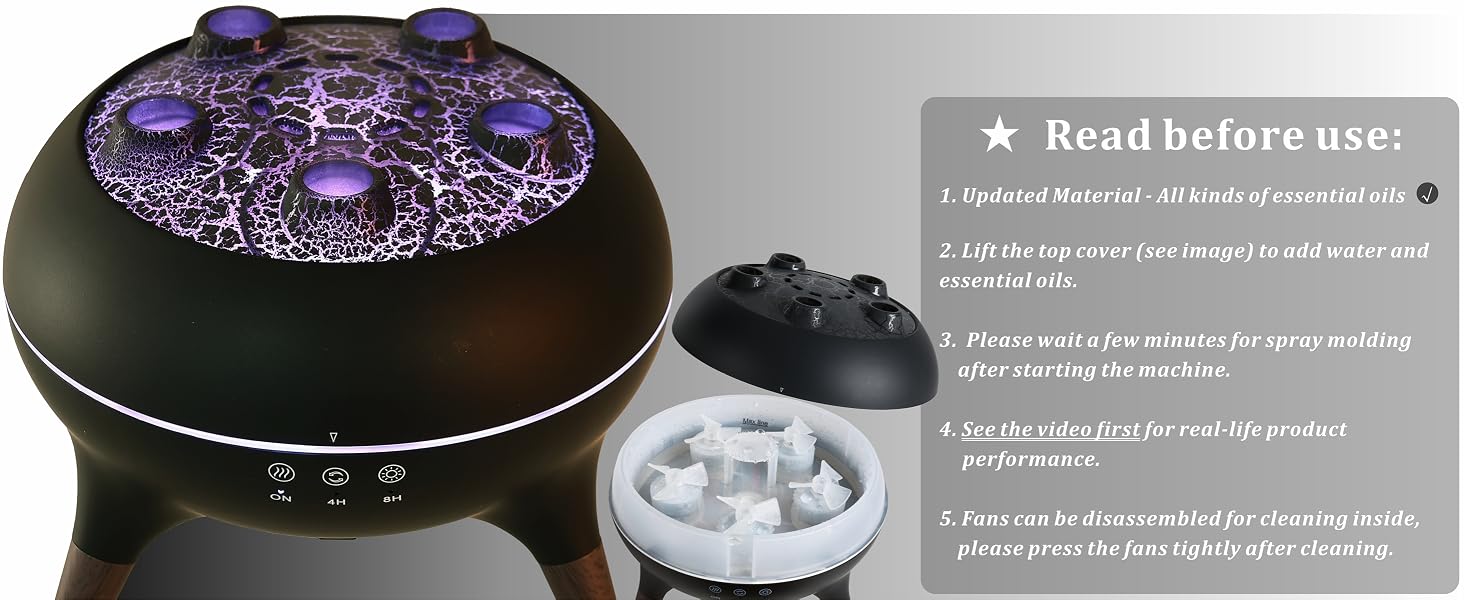 jellyfish humidifier jellyfish diffuser use instruction read before use