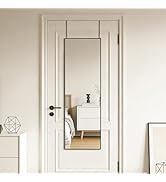 Ruomeng 51x16 Inch Full Length Door Hanging Mirror, Rectangle Full Body Mirror Over The Door, Wal...