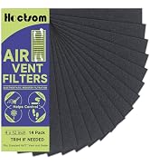 Air Vent Filter 4 x 12 Inch Activated Charcoal, Air Vent Floor Heater Carbon Pre-Filter Sheet 4x1...