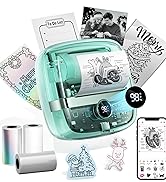 Memoking Print Pods Mini Printer - T02PRO Sticker Printer Portable Thermal Inkless Sticker Maker ...
