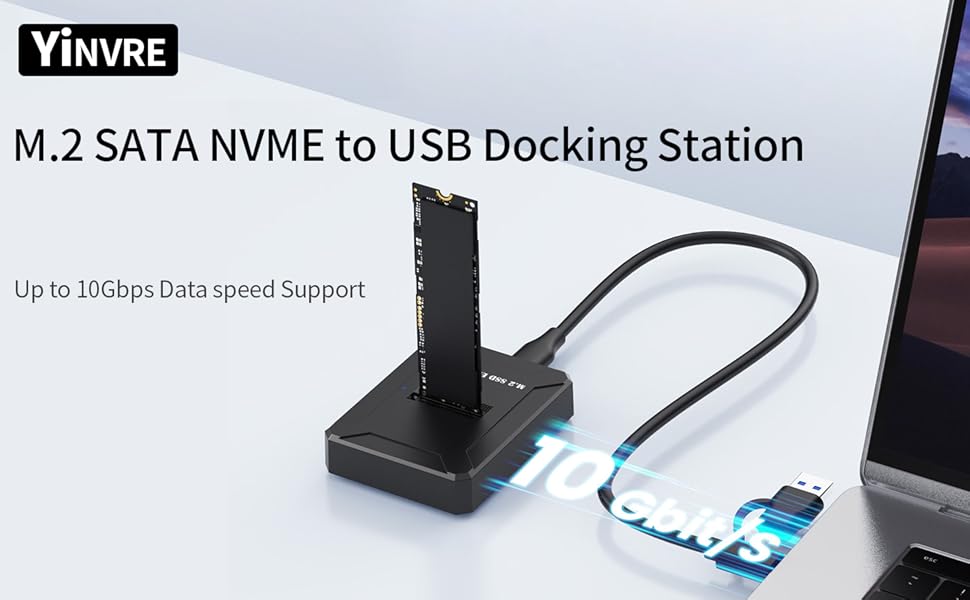 2-in-1 NVMe M.2 SSD Reader Adapter
