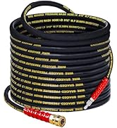 LIULO TOOL 50 FT Pressure Washer Hose with 3/8" Quick Connect, 4000 PSI Kink Resistant High Tensi...