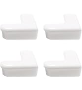 4Pcs White PVC Desk Edge Bumpers Adhesive Furniture Corner Protectors Protector Kit Anti-Collisio...