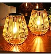 Homemory Solar Lanterns Outdoor Waterproof Hanging Solar Lights, 2 Pack Outside Solar Lamp Decora...