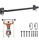 SELEWARE Fully Welded Pull Up Bar Wall Mount Heavy Duty Chin-up Bar w/Resistance Band Hooks for D...