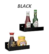 Hexsonhoma Black Acrylic Wall Shelf 7 Inch