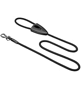TUG 5 FT Dog Leash with Integrated Oval Dispenser Holds 3 Loose Dog Waste Bags (Black)