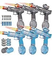 6pcs Electric Water Gun for Kids Adults, Auto Squirt Gun with Flashing Muzzle, 26FT Range, Leak-P...
