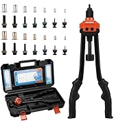 novorik Rivet Nut Tool 16” RIV Nut Tool Kit with 15 Metric & SAE Mandrels, 182pcs Rivnuts Nutsert...