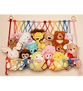Lilly's Love Stuffed Animal Macrame Hammock Display Swing w/String Lights | Large Boho Style Rope...