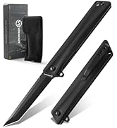 VIRENKNIFE Pocket Knife for Men,3.6 Inch D2 Steel Blade Folding Knife with G10 Handle, Safety Lin...