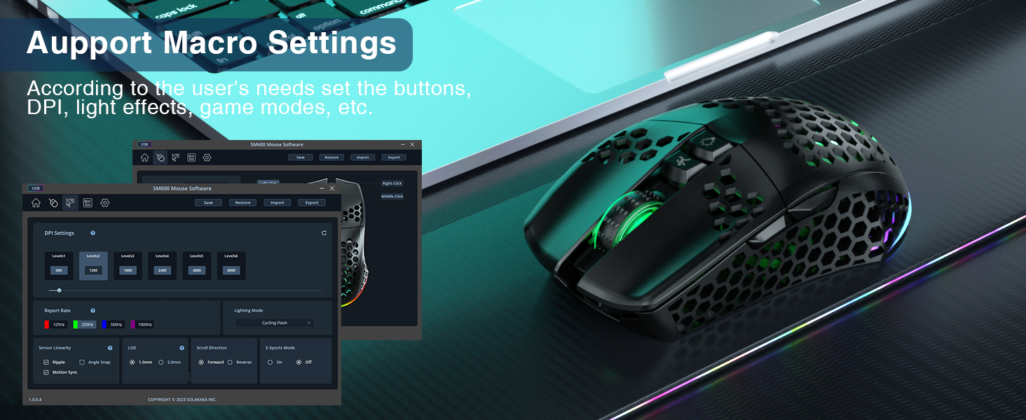 wireless gaming mouse for laptop honeycomb mouse Rechargeable programmable custom mouse