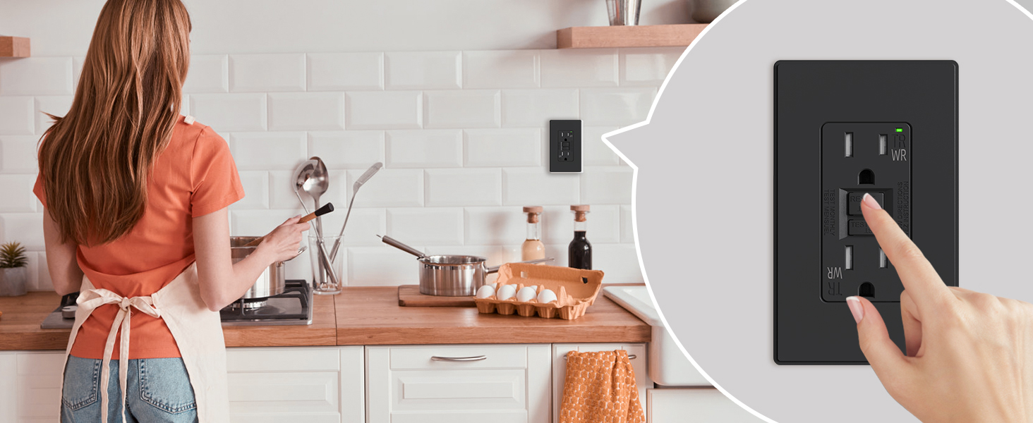 gfci outlet WR 15 BL