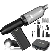 Novyllis Electric Compressed Air Duster with Vacuum, LED Light 180000 RPM | 5-Speed Handheld Mini...