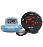 Sonic Bomb Dual Alarm Clock & Travel Alarm Clock – Extra Loud Alarm Clock for Heavy Sleepers