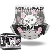 Littleforbig Ultra Absorbent 7000 mL Adult Printed Diaper 10 Pieces - Goth Brat (X-Large 48"-56")