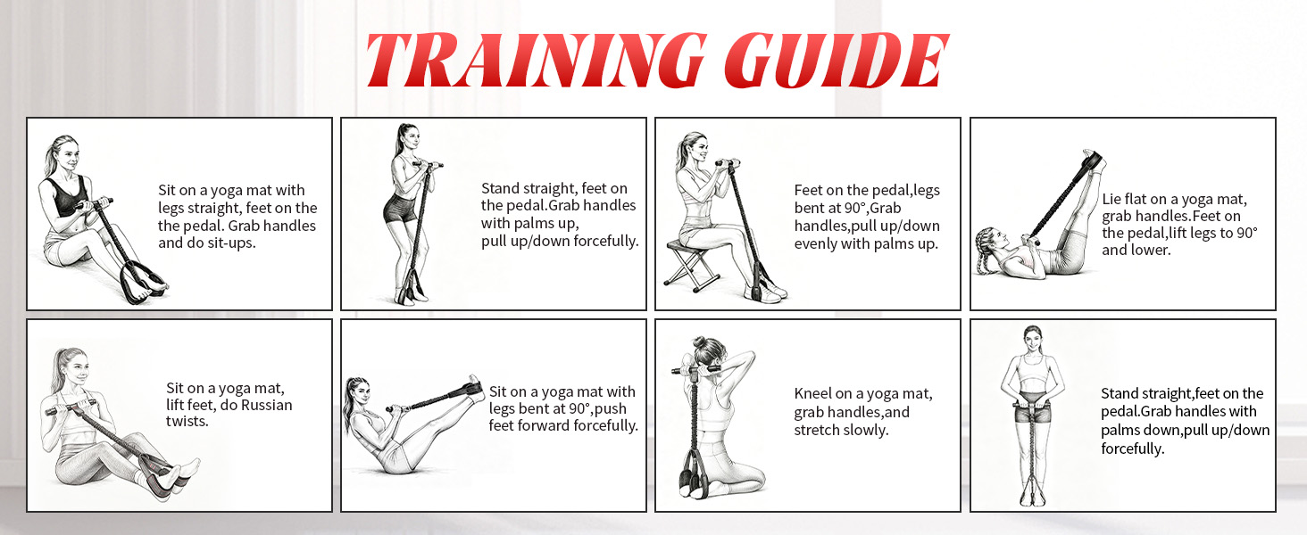 Training Guide for Pedal Resistance Bands with Handles
