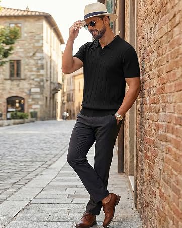 mens knit polo