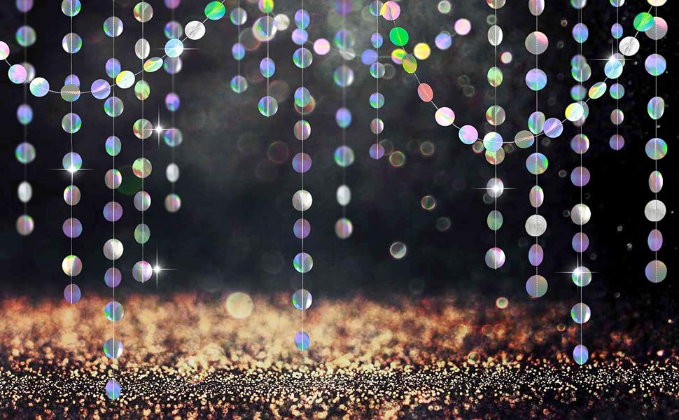 Iridescent Holographic Circles