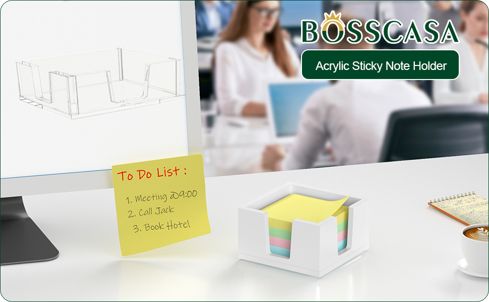 sticky note holder white
