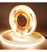 JOYLIT 24V UL LED Strip Lights 3000K Warm White 683lm/ft 16.4ft CRI 90+ Non Waterproof, Premium U...