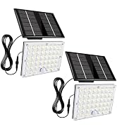 Aialun 184 LED Solar Outdoor Flood Lights, Motion Sensor Solar Powered FloodLights with 16.4ft Ca...