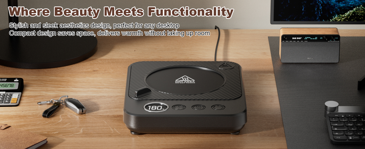 Coffee Mug Warmer Set for Desk, Coffee Cup Warmer with Auto Shut OffTimer, Coffee Mug Cup Heater