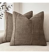 Foindtower Set of 2 Decorative Patchwork Chenille Throw Pillow Covers Textured Modern Vintage Cus...