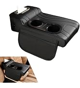 Qurbuns Car Center Console Cover, Microfiber Leather Car Armrest Cover, Multifunctional Armrest S...