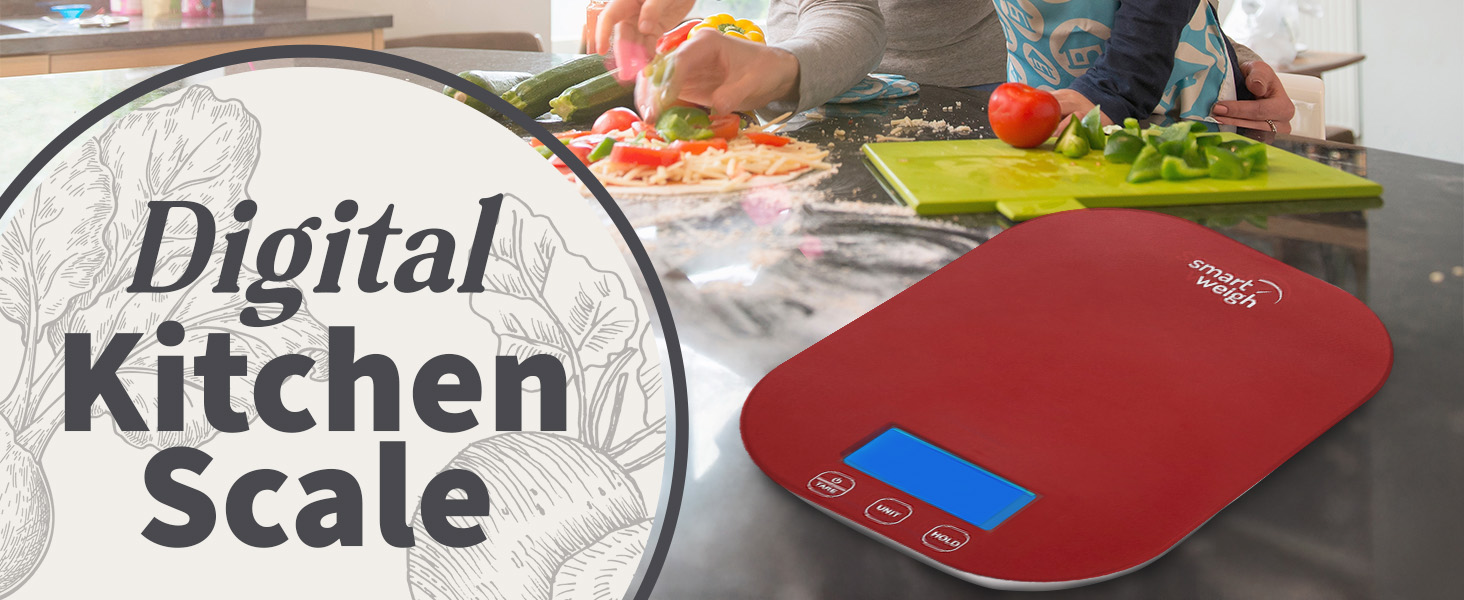 picture of the scale with cut vegetables