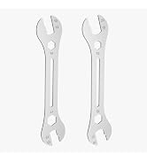 Vancoat 2 PCS Universal Thin Hub Cone Wrench Set, Cr-V Steel + Ni-Cr Plating Super Hard Bicycle W...