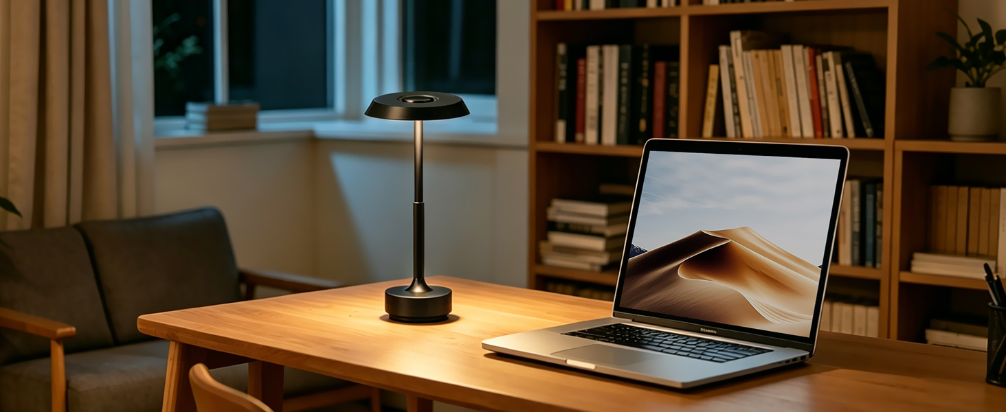 GKKBO Wireless Table Lamp Rechargeable 5000mAh Battery Powered