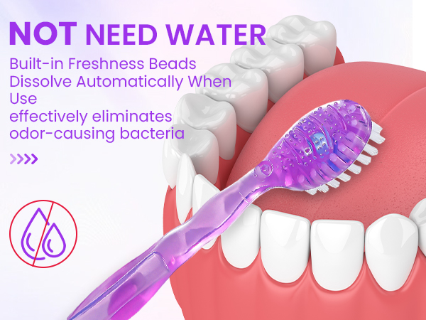 Waterless Disposable Toothbrushes