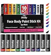 Dmsky 10 Packs Eye Black Sports Stick for Football, Baseball, Softball-Anti-Glare Face Body Paint...